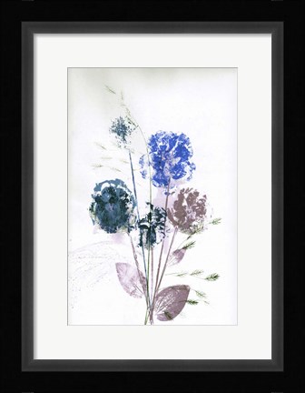 Framed Bouquet 1 Blue Print
