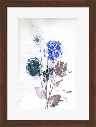 Framed Bouquet 1 Blue Print