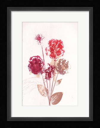Framed Bouquet 1 Red Print