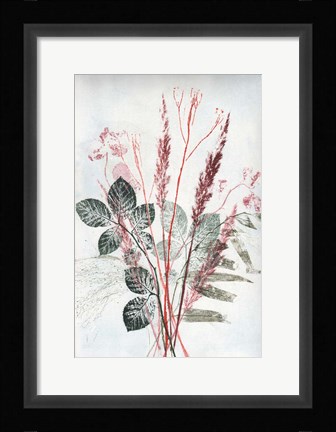 Framed Bouquet 2 Red Green Print