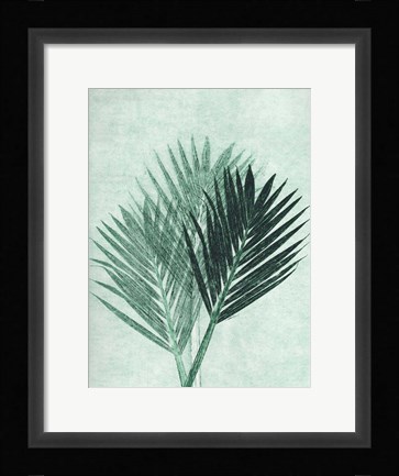 Framed Palm 4 Green Print