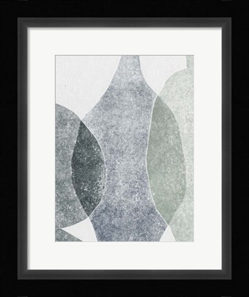 Framed Vases 3 Pastel Green Print