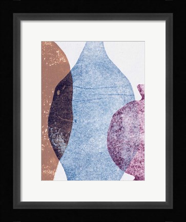 Framed Vases 5 Blue Print