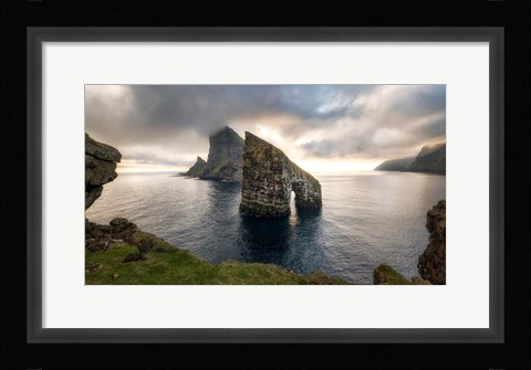 Framed Sunset at Drangarnir Print