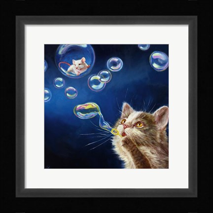 Framed Blowing Bubbles Print
