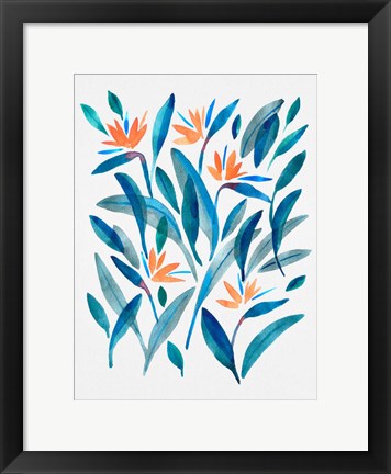 Framed Bird of Paradise Flower 2 Print