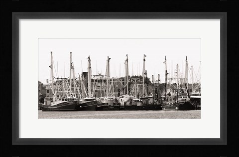 Framed Ocean City Fishing Boats Print