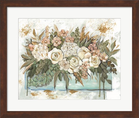 Framed Box of Flowers Print