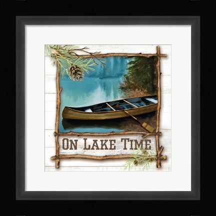 Framed On Lake Time Print