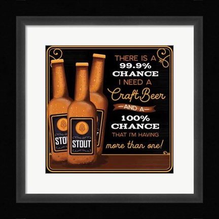 Framed 100% Chance Print