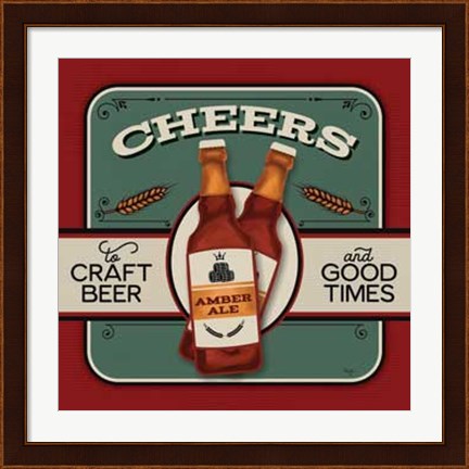 Framed Cheers Craft Beer Print