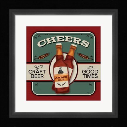 Framed Cheers Craft Beer Print