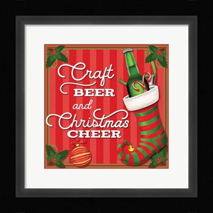 Framed Craft Beer and Christmas Cheer Print