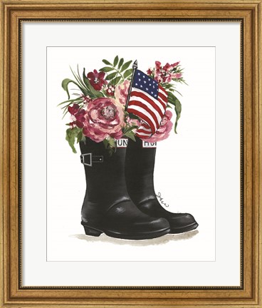 Framed Patriotic Boots Print