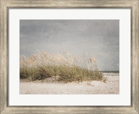 Framed Vintage Beach Grass I Print