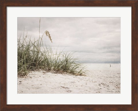 Framed Vintage Beach Grass II Print