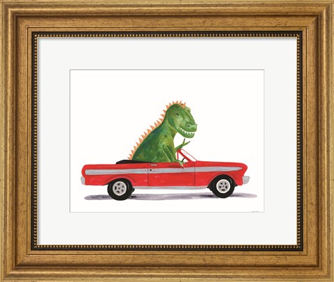 Framed Dino Out and About Print