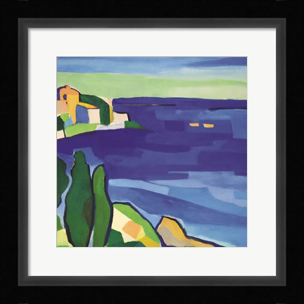 Framed Italy Ocean I Print