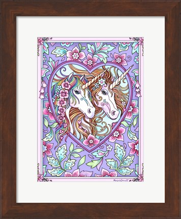 Framed I Heart Unicorns Print