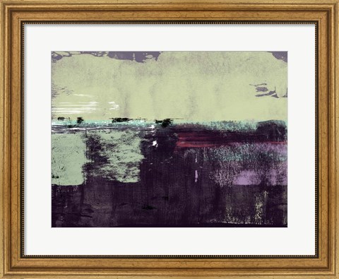 Framed Abstract Dark Purple Print