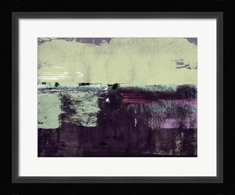 Framed Abstract Dark Purple Print