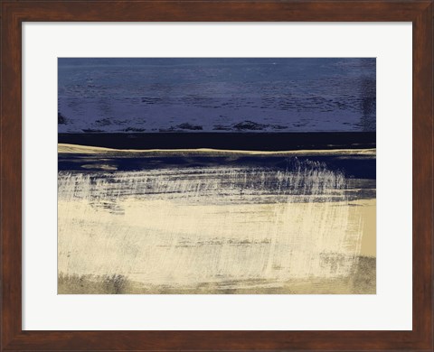 Framed Abstract Dark Purple and Yellow Print