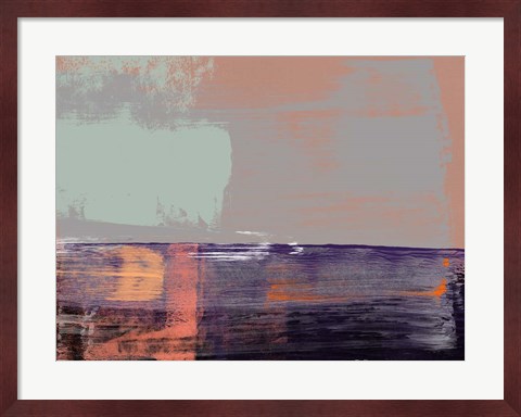 Framed Abstract Purple and Orange Print