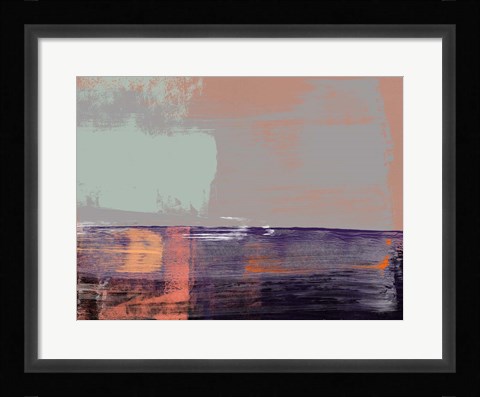 Framed Abstract Purple and Orange Print