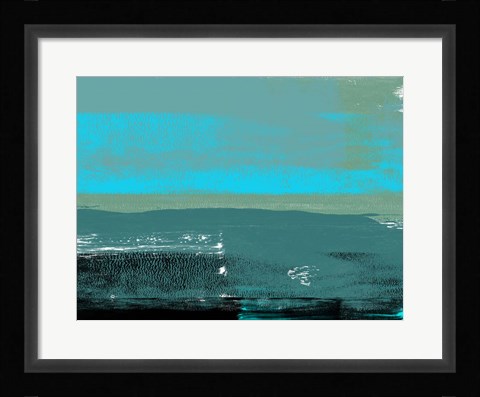 Framed Blue Abstract II Print