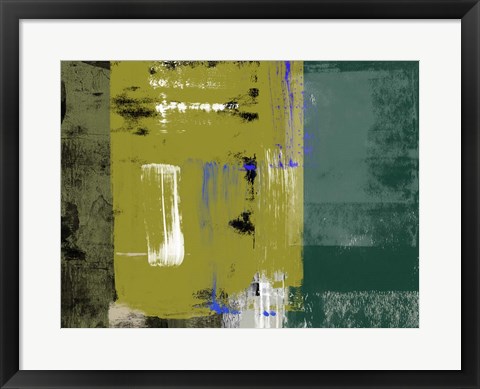 Framed Olive Green Abstract Print