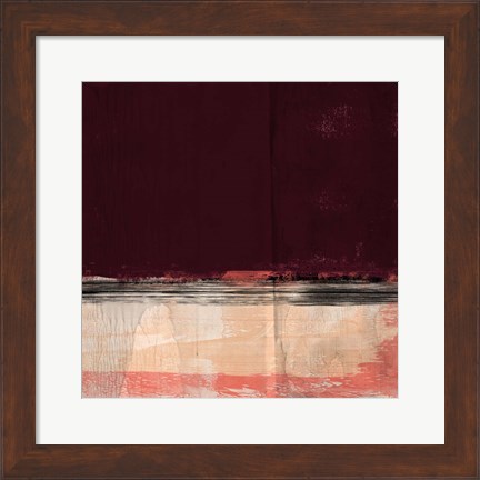Framed Brown and Orange Abstract Composition I Print