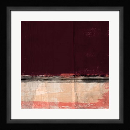 Framed Brown and Orange Abstract Composition I Print