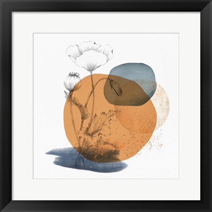Framed Abstract Flower Composition Print