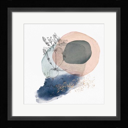 Framed Abstract Flower Composition I Print