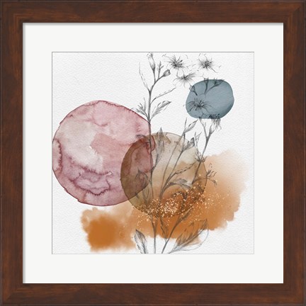 Framed Abstract Flower Composition III Print