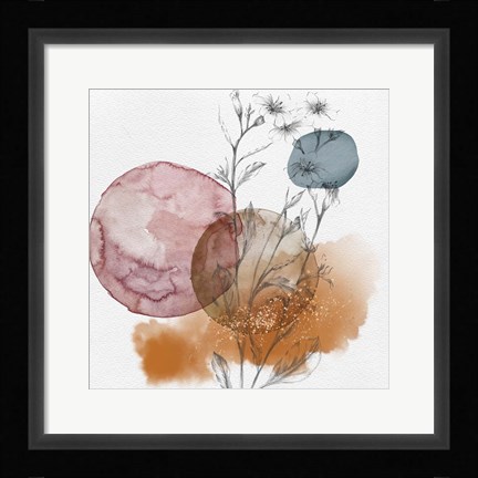 Framed Abstract Flower Composition III Print
