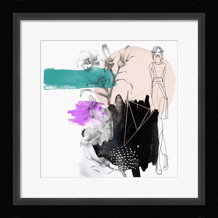 Framed Abstract  Flower Girl Composition II Print
