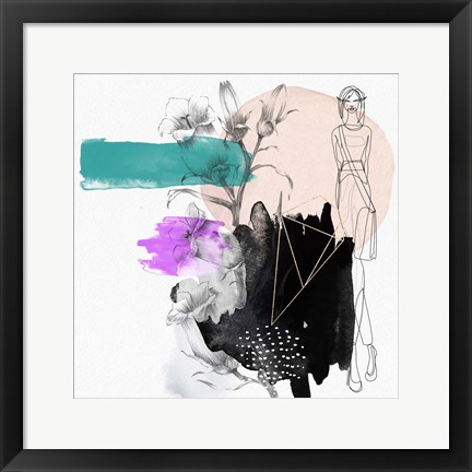 Framed Abstract  Flower Girl Composition II Print