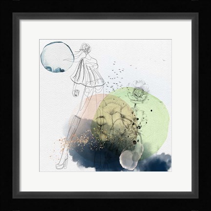 Framed Abstract  Flower Girl Composition III Print