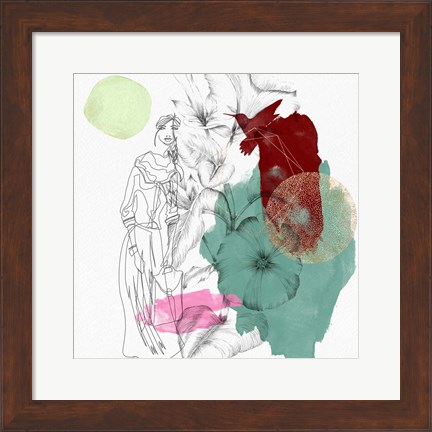 Framed Flower Girl Composition Print