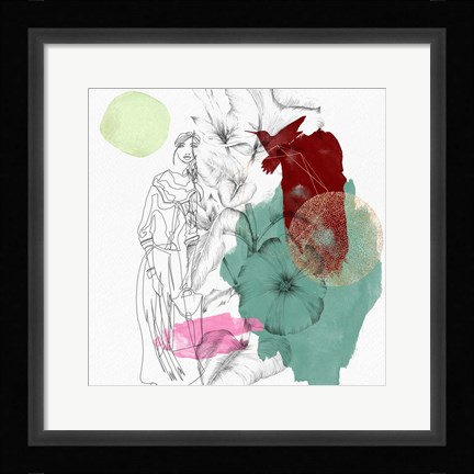 Framed Flower Girl Composition Print