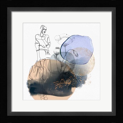 Framed Flower Girl Composition I Print