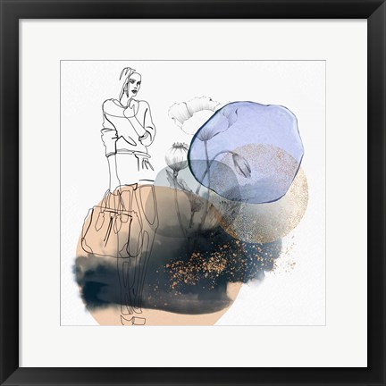 Framed Flower Girl Composition I Print