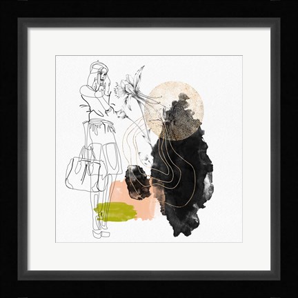 Framed Flower Girl Composition II Print