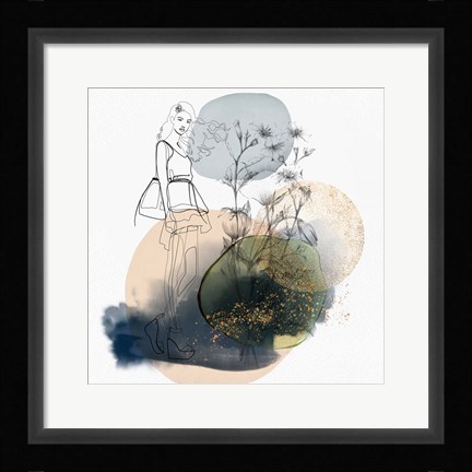 Framed Flower Girl I Print