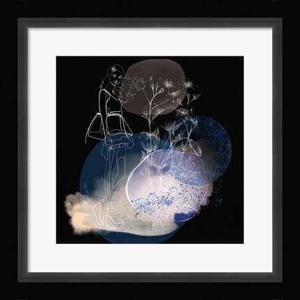 Framed Night Flower Girl II Print