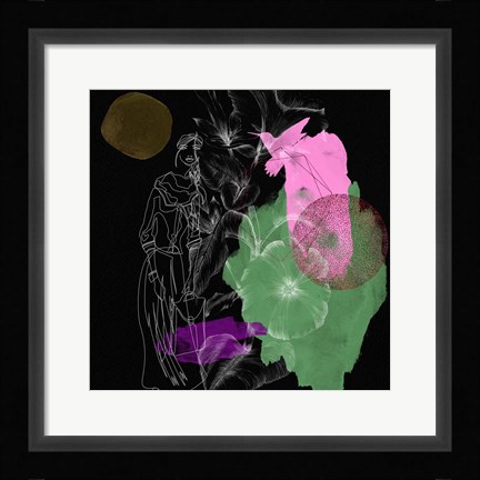 Framed Night Flower Girl III Print