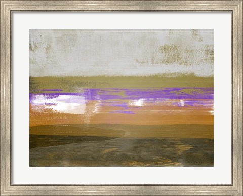 Framed Abstract Ochre and Orange Print