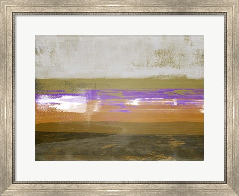 Framed Abstract Ochre and Orange Print