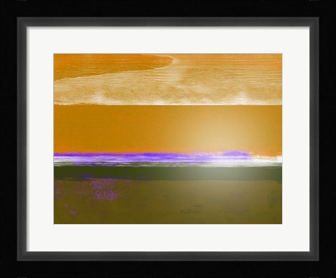 Framed Abstract Ochre and Orange I Print